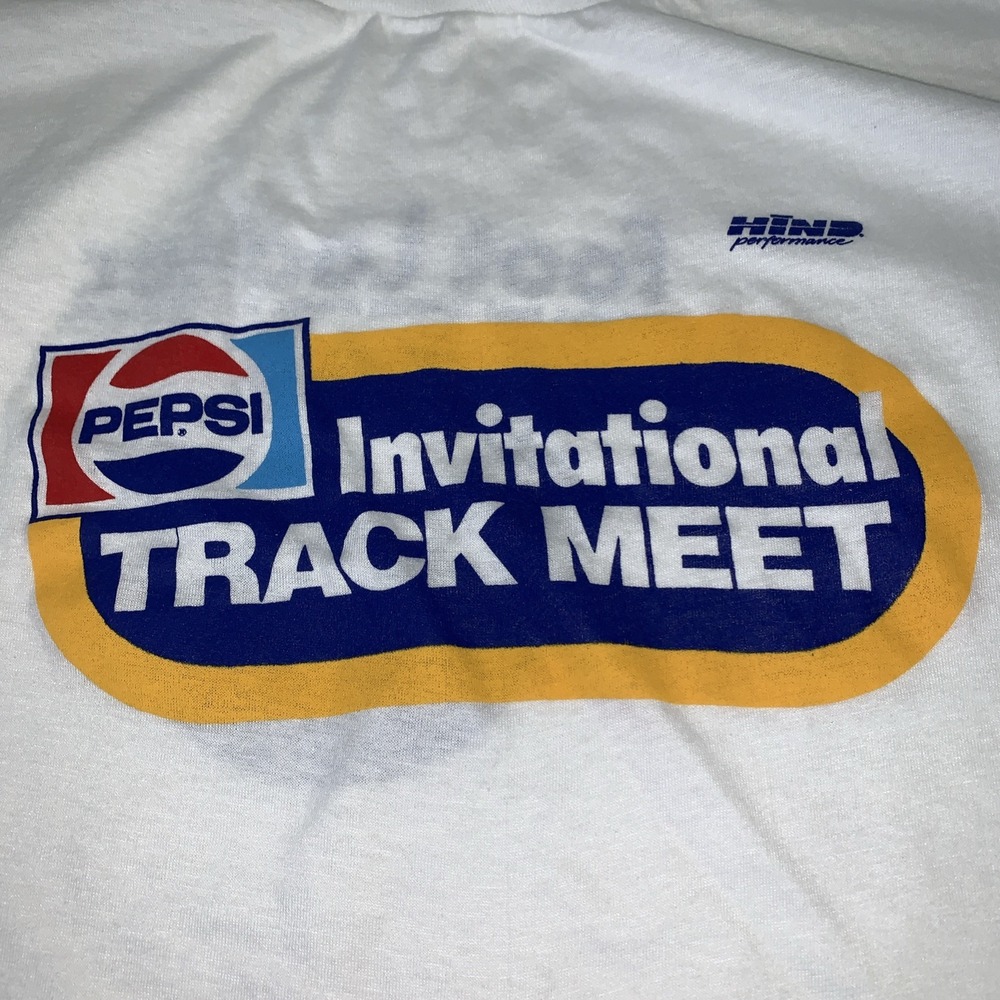 Vtg 1980's Pepsi Invitational Track Meet Single Stitch T-shirt Rare Foot Locker